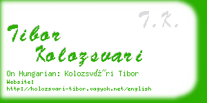 tibor kolozsvari business card